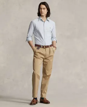 Мужская классическая рубашка Oxford Custom Fit Polo Ralph Lauren, розовый