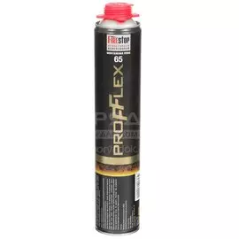 Пена монтажная Profflex, FireBlock, профессиональная, 65 л, 850 мл, 1 кг, огнестойкая, всесезонная
