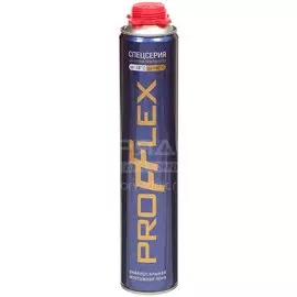 Пена монтажная Profflex, Спецсерия, профессиональная, 60 л, 750 мл, 770 г, всесезонная, 00072