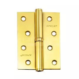 Петля для деревянных дверей, с подшипником, Apecs, 100х70 мм, левая, B-Steel-GM L, золотой матовая
