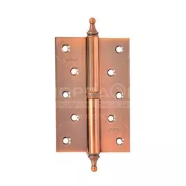 Петля врезная для деревянных дверей, Apecs, 120х80х3 мм, левая, F-B-Steel-AC-L, 13698, с подшипником, медь