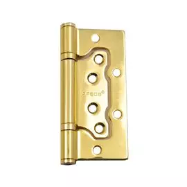 Петля накладная для деревянных дверей, Apecs, 100х75 мм, B2-Steel-G, с 2 подшипниками, без врезки, золото