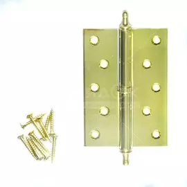 Петля для деревянных дверей, с подшипником, Apecs, 120х80 мм, правая, F-B-Steel-G-R, золото