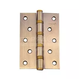 Петля врезная для деревянных дверей, Apecs, 120х80х3 мм, B4-Steel-AB, 13732, универсальный, с 4 подшипниками, бронза