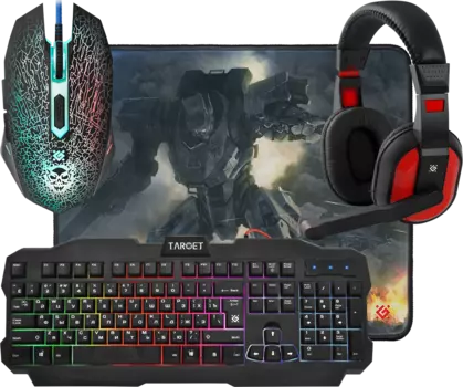 Клавиатура + мышь Defender Target MKP-350, USB, черный (52350)