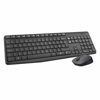 Клавиатура + мышь Logitech MK235, беспроводная, USB, черный (920-007948)