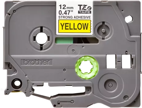 Кассета с наклейками Brother TZe-S631, 1.2 см x 8 м, черный на желтом, оригинальная
