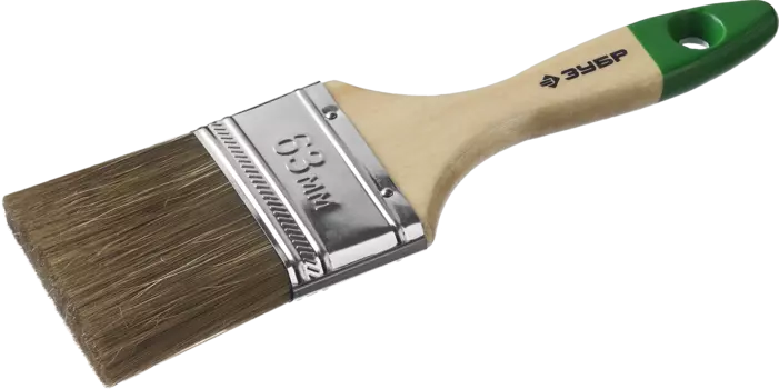 Кисть Зубр ЛАЗУРЬ-МАСТЕР, плоская, 63мм (4-01009-063)
