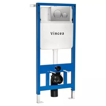 Инсталляция для унитаза Vincea VIS-601 с кнопкой VFP-005CH хром