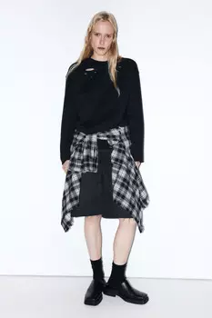 Лонгслив oversize с состаренным эффектом