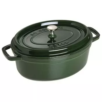Staub Кокот овальный 29 см, зеленый базилик Staub