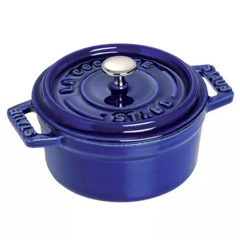 Staub Мини-кастрюля / жаровня с крышкой 10 см Dark Blue Staub