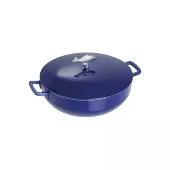Staub Сотейник "чистера" с чугунной крышкой 28 см, темно-синий Staub
