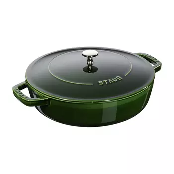 Staub Сотейник "чистера" с чугунной крышкой 28 см, базилик Staub
