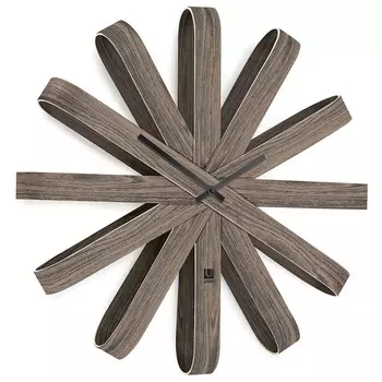 Umbra Часы настенные ribbonwood большие состаренный орех Umbra
