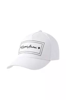 Бейсболка хлопковая с логотипом EMPORIO ARMANI