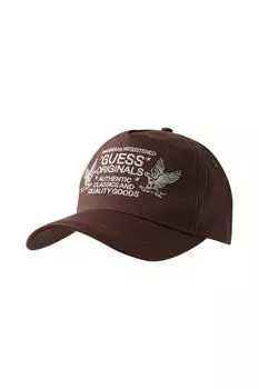 Бейсболка хлопковая с принтом Guess Jeans