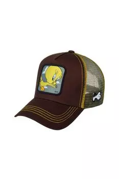 Бейсболка с сетчатыми вставками и принтом Looney Tunes Tweety Pie CAPSLAB