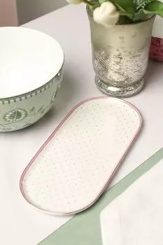 Блюдо овальное фарфоровое с принтом Jolie Pip Studio