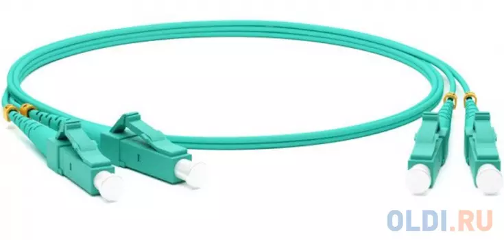 Hyperline FC-D2-503-LC/PR-LC/PR-H-15M-LSZH-AQ Патч-корд волоконно-оптический (шнур) MM 50/125(OM3), LC-LC, duplex, 10G/40G, LSZH, 15 м