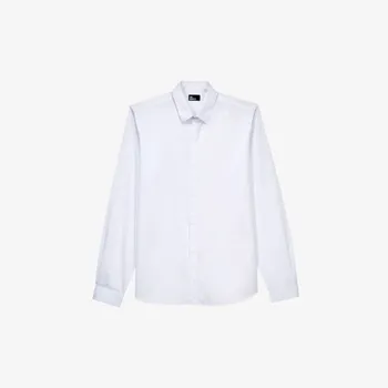 Хлопковая рубашка обычного кроя The Kooples, цвет whi01