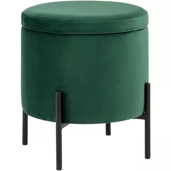 Пуф Грейс с ящиком велюр зелёный УТ000035892 Stool Group