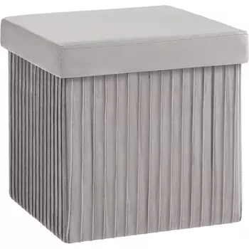 Пуф складной с ящиком Store Square серый Stool Group (арт.УТ000038973)