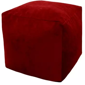Пуфик Dreambag Куб Бордовый Микровельвет (Классический) 3912101