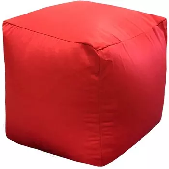 Пуфик Dreambag Куб Красный Фьюжн (Классический) 3902301