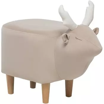 Пуф Leset Maral COMBI (Фанера,Массив дерева,Велюр/Бежевый,Белый) арт.2500000221552