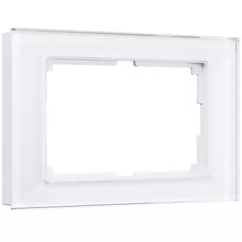 Рамка для двойной розетки Favorit (белый,стекло) Werkel W0081101 (a051191)
