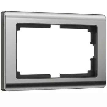 Рамка для двойной розетки Metallic (глянцевый никель) Werkel W0081602 (a051003)