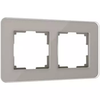 Рамка на 2 поста Elite (дымчатый, стекло) Werkel W0022417 (a057875)