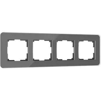 Рамка на 4 поста Elite (графит, стекло) Werkel W0042440 (a057881)
