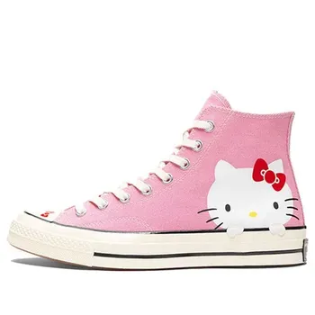 Кроссовки hello kitty x chuck 70 canvas hi top 'prism pink' Converse, розовый