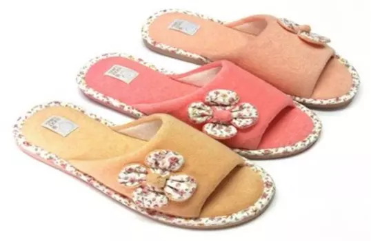 Тапочки домашние женские р.37-40 3134w-ch-o