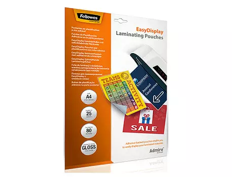 Пакетная пленка для ламинирования Admire EasyDisplay A4, глянцевая, 80 мкм, 25 шт