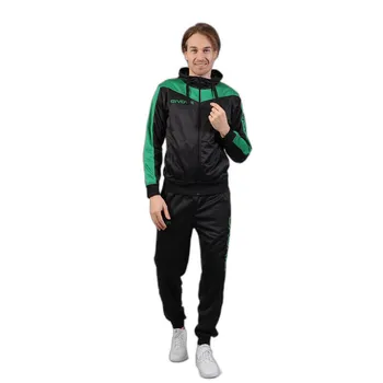 Взрослый футбольный спортивный костюм с капюшоном Roma Black Green GIVOVA, цвет verde