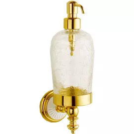 Дозатор для мыла Boheme Bianco Palazzo золотой 7,5х11,5х28 см
