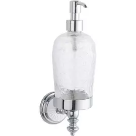 Дозатор для мыла Boheme Bianco Vogue серебряный 7,5х11,5х28 см