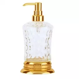 Дозатор для мыла Boheme Imperiale золотой 7,5х7,5х18,5 см