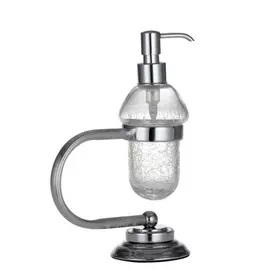 Дозатор для мыла Boheme Murano серебряный 13,5х13,5х25,5 см
