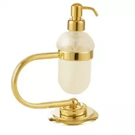 Дозатор для мыла Boheme Murano золотой 13,5х13,5х25,5 см
