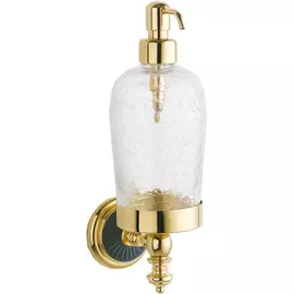 Дозатор для мыла Boheme Nero Palazzo золотой 7,5х11,5х28 см