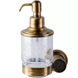 Дозатор для мыла Boheme Royal Cristal бронзовый 12х8х17,5 см (10932-BR-B)