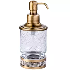 Дозатор для мыла Boheme Royal Cristal бронзовый 7,5х7,5х18 см (10929-BR-B)