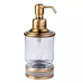 Дозатор для мыла Boheme Royal Cristal бронзовый 7,5х7,5х18 см