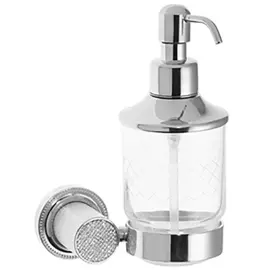 Дозатор для мыла Boheme Royal Cristal серебряный 12х8х17,5 см