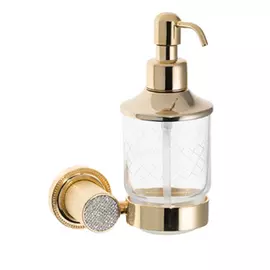 Дозатор для мыла Boheme Royal Cristal золотой 12х8х17,5 см