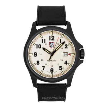Luminox Atacama Field Черный резиновый ремешок Серый циферблат Кварцевые XL.1971.SET 100М Мужские часы с дополнительным ремешком серый